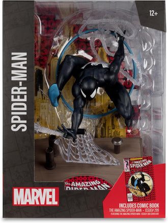 Marvel Collectible 12 Inch Statue Figure 1/6 Sale Posed Scene - Symbiote Suit Spider-Man (The Amazing Spider-Man #300)
