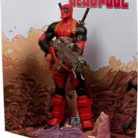 Marvel Collectible 12 Inch Statue Figure 1/6 Scale Posed Scene - Deadpool Red Suit #1
