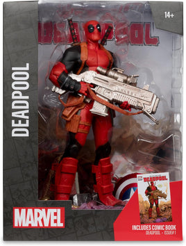 Marvel Collectible 12 Inch Statue Figure 1/6 Scale Posed Scene - Deadpool Red Suit #1