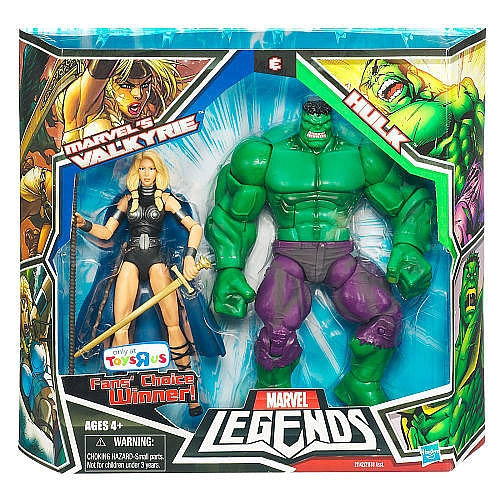 Marvel Legends 6 Inch Action Figure 2 Pack Exclusive Valkyrie vs Green Hulk