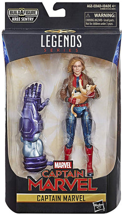 Marvel Legends Captain Marvel 6 Inch Action Figure BAF Kree Sentry - Captain Marvel in Bomber Jacket