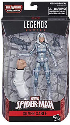 Marvel Legends Spider-Man 6 Inch Action Figure BAF Kingpin - Silver Sable