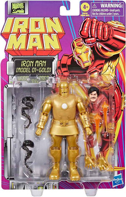Marvel Legends Retro 6 Inch Action Figure Iron Man Wave 1 - Iron Man (Model 01 - Gold)