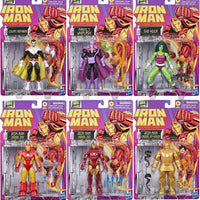 Marvel Legends Retro 6 Inch Action Figure Iron Man Wave 1 - Set of 6