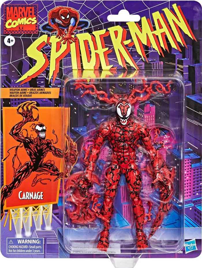 Marvel Legends Retro 6 Inch Action Figure Spider-Man Exclusive - Carnage