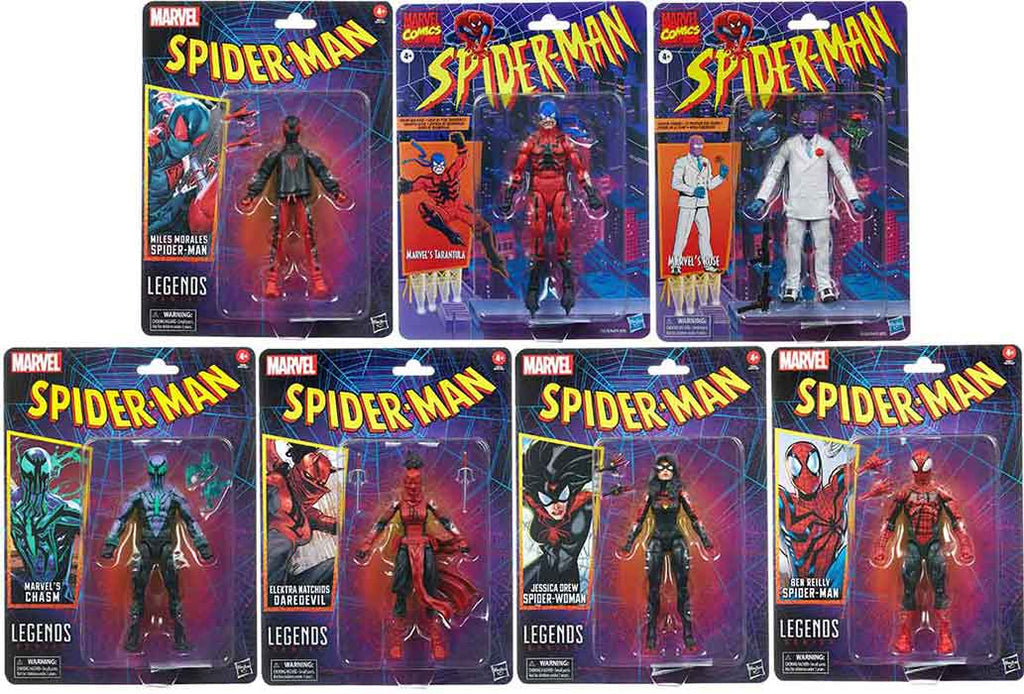 Marvel Legends Retro 6 Inch Action Figure Spider-Man Wave 3 - Set of 7