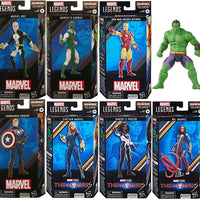 Marvel Legends The Marvels 6 Inch Action Figure BAF Totally Awesome Hulk - Set of 7 (BAF Totally Awesome Hulk)