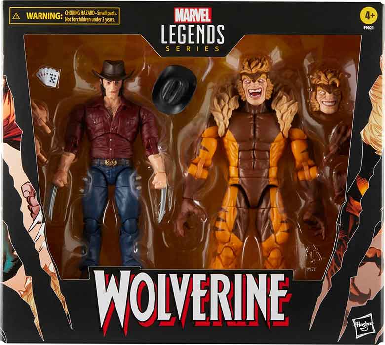 Marvel Legends X-Men 6 Inch Action Figure 50th Anniversary 2-Pack - Logan vs Sabretooth