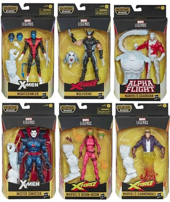 Marvel Legends X-Men 6 Inch Action Figure BAF Wendigo - Set of 6 (Build-A-Figure Wendigo)