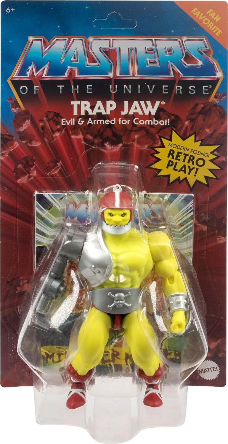 Masters Of The Universe Origins 6 Inch Action Figure Retro Play - Trap Jaw (Yellow)