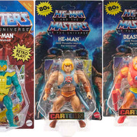 Masters Of The Universe Origins 5 Inch Action Figure Wave 15 - Set of 3 (Beastman - Mer-Man - He-Man)