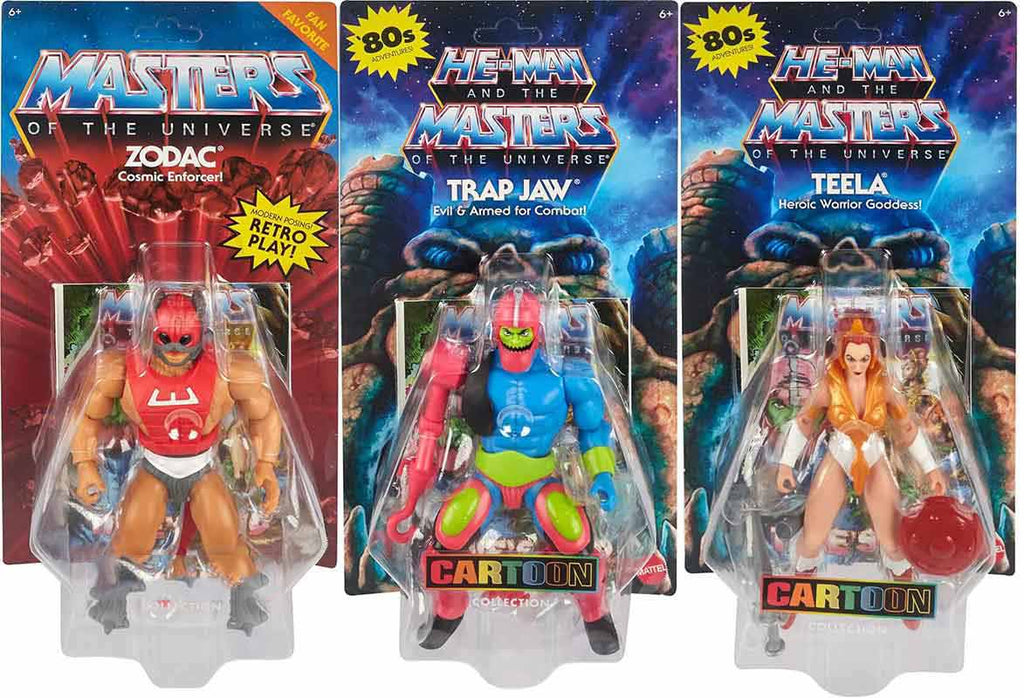 Masters Of The Universe Origins 5 Inch Action Figure Wave 17 - Set of 3 (Teela - Trap Jaw - Zodac)
