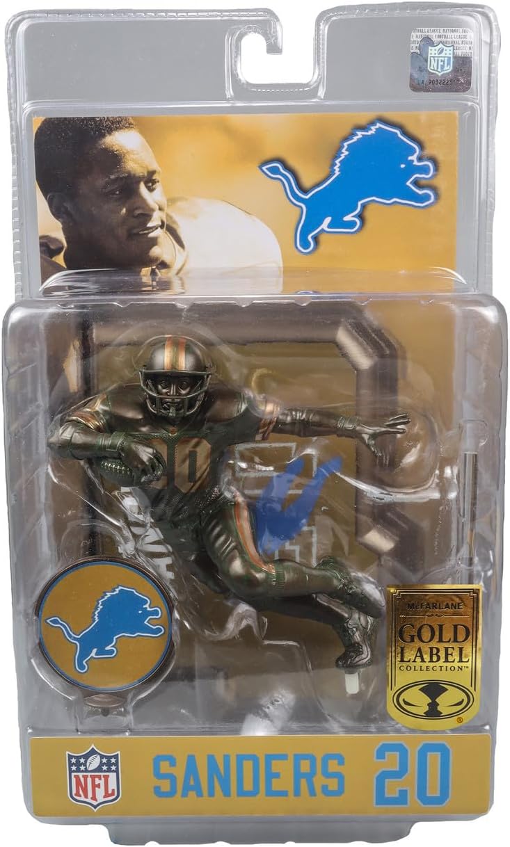 McFarlane SportsPicks NFL 7 Inch Static Figure Exclusive - Barry Sanders Bronze Gold Label