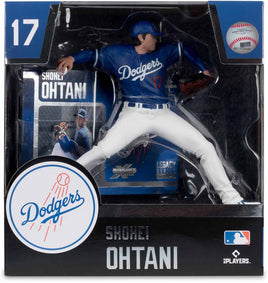 MLB Baseball SportsPicks 7 Inch Static Figure Posed - Shohei Ohtani Blue Jersey Pitching