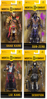 Mortal Kombat 11 7 Inch Action Figure Wave 5 - Set of 4 (Liu - Shao - Scorpion - Zub)