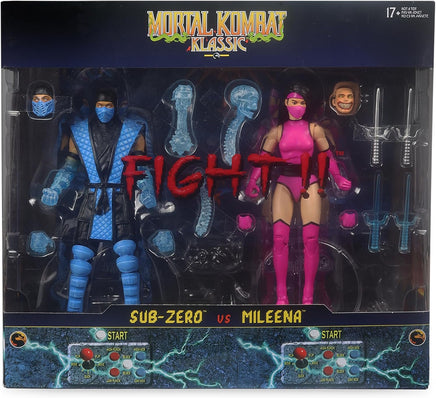 Mortal Kombat Klassic 7 Inch Action Figure 2-Pack - Sub-Zero vs Mileena