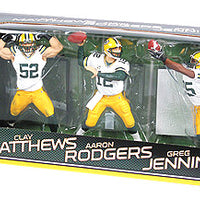 NFL Football 6 Inch Action Figure 3-Pack Series - Green Bay Packers Box Set