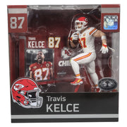 NFL Football SportPicks 7 Inch Static Figure Exclusive - Travis Kelce White Jersey Platinum