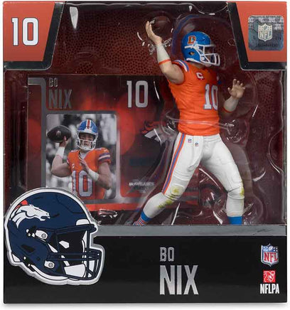 NFL Football Sportspicks 7 Inch Static Figure - Bo Nix White Pants #47