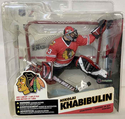 NHL Hockey 6 Inch Static Figure Series 12 - Nikolai Khabibulin Red Jersey