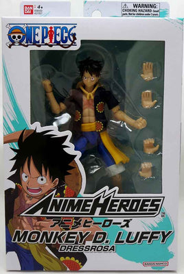 One Piece 6 Inch Action Figure Anime Heroes - Monkey D. Luffy Dressrosa Version