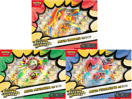 Pokemon Trading Card Game Card Game - Mega Evolution Ascended Heroe Ex Box (Random Box Meganium, Emboar or Feraligatr)