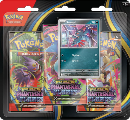 Pokemon Trading Card Game Card Game - Mega Evolutions Phantasmal Flames 3 Pack Blister (Random Promo)