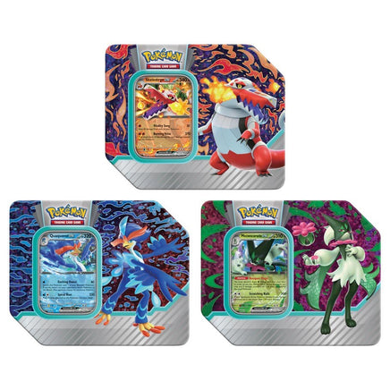 Pokemon Trading Card Game - Paldea Partners Tin (Random Meowscarada, Skeledirge, or Quaquaval)
