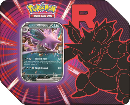 Pokemon Trading Card Game - Team Rocket Tin 2025 (Random Mewtwo, Nidoking or Persian)