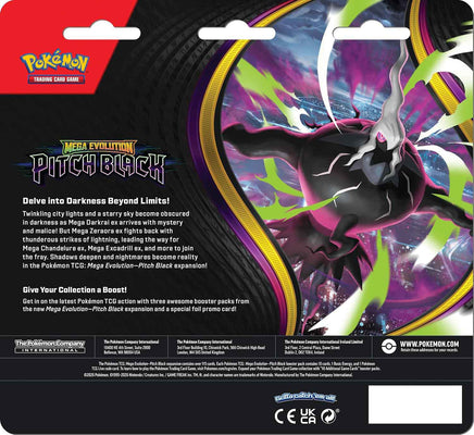 Pokemon Trading Card Game - Mega Evolution Pitch Black 3 Booster Pack Blister