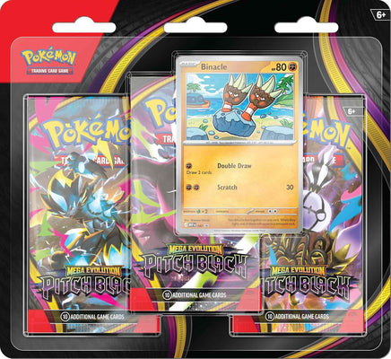 Pokemon Trading Card Game - Mega Evolution Pitch Black 3 Booster Pack Blister