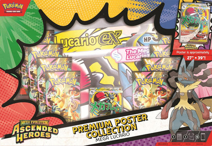 Pokemon Trading Card Game TCG - Mega Evolution Ascended Heroes Premium Poster Collection (Random Version)