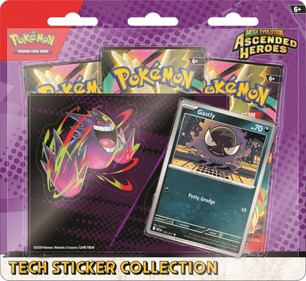 Pokemon Trading Card Game - Mega Evolution Ascended Heroes Tech Sticker Collection (Random Charmander or Gastly)