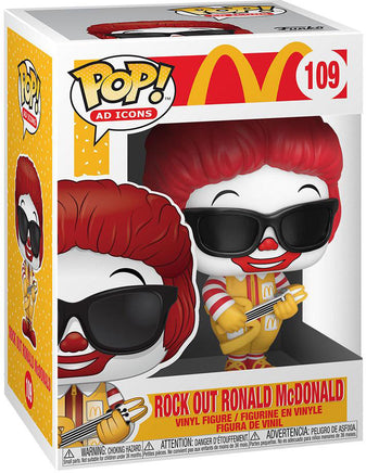 Pop Ad Icons McDonalds 3.75 Inch Static Figure - Rock Out Ronald McDonald #109