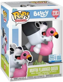 Pop Animation Bluey 3.75 Inch Static Figure Exclusive - Muffin Flamingo Queen #2383