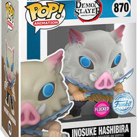 Pop Animation Demon Slayer 3.75 Inch Action Figure Exclusive - Inosuke Hashibira Flocked #870