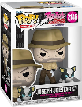 Pop Animation JoJo's Bizarre Adventure 3.75 Inch Action Figure - Joseph Joestar with Iggy #2146