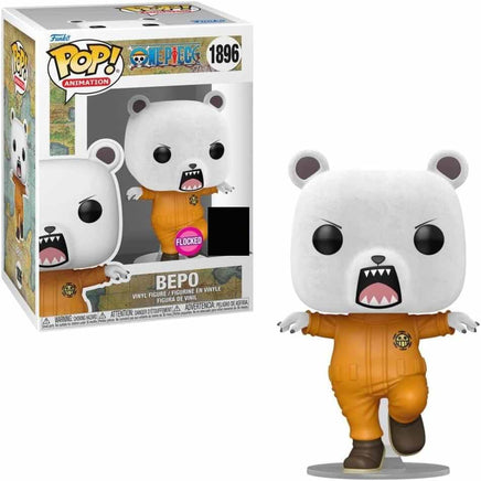 Pop Animation One Piece 3.75 Inch Action Figure Exclusive - Bepo Flocked #1896