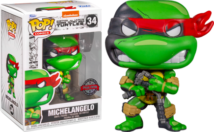 Pop Comics Teenage Mutant Ninja Turtles 3.75 Inch Static Figure - Michelangelo #34