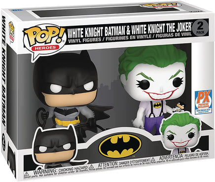 Pop DC Heroes Batman 3.75 Inch Static Figure 2-Pack - White Knight Batman & Joker