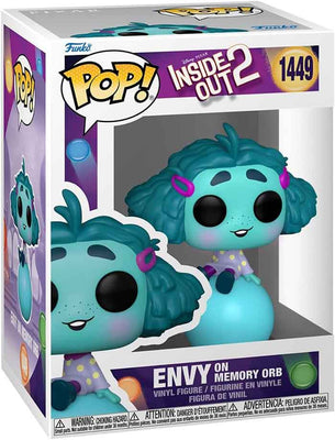 Pop Disney Inside Out 2 3.75 Inch Action Figure - Envy on Memory Orb #1449