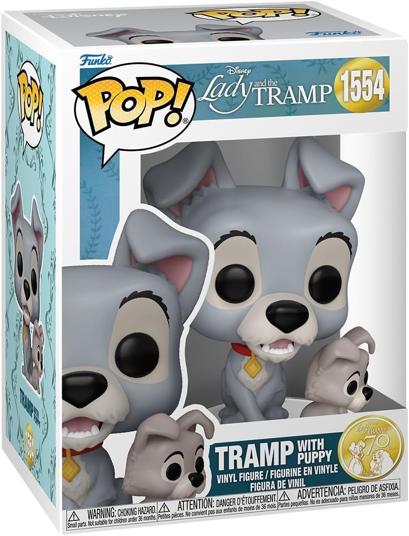 Pop Disney Lady and The Tramp 3.75 Inch Action Figure - Tramp with Puppy #1554