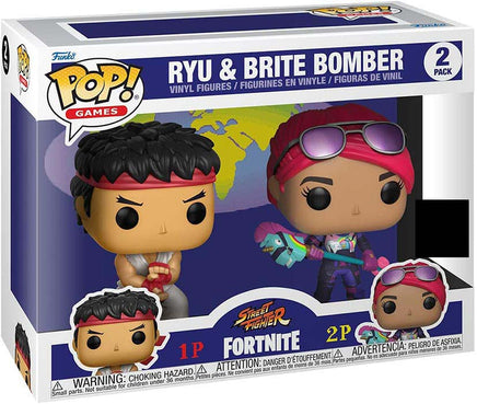 Pop Games Fortnite 3.75 Inch Static Figure 2-Pack - Ryu & Brite Bomber