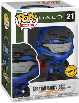 Pop Games Halo 3.75 Inch Static Figure Exclusive - Spartan Mark V (B) with RED Energy Sword #21 Chase