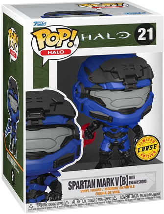 Pop Games Halo 3.75 Inch Static Figure Exclusive - Spartan Mark V (B) with RED Energy Sword #21 Chase