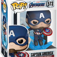 Pop Marvel 3.75 Inch Action Figure Avengers Endgame - Captain America with Broken Shield and Mjolnir #573