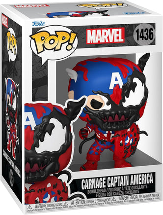 Pop Marvel 3.75 Inch Action Figure - Carnageized Captain America #1436