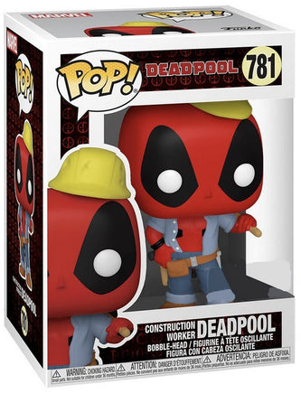 Pop Marvel Deadpool 3.75 Inch Static Figure - Construction Worker Deadpool #781