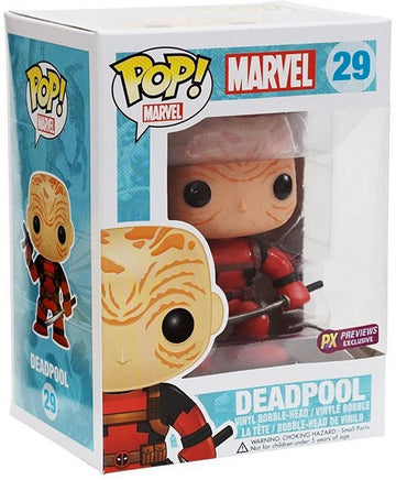 Pop Marvel Deadpool 3.75 Inch Static Figure Exclusive - Unmasked Deadpool #29