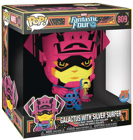 Pop Marvel Fantastic Four 10 Inch Static Figure Jumbo - Black Light Galactus with Silver Surfer #809